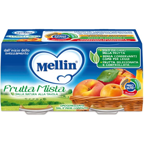 omogeneizzato mellin frutta mista 2x100g