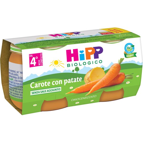 hipp italia srl omo hipp bio carota+pat.2x80g