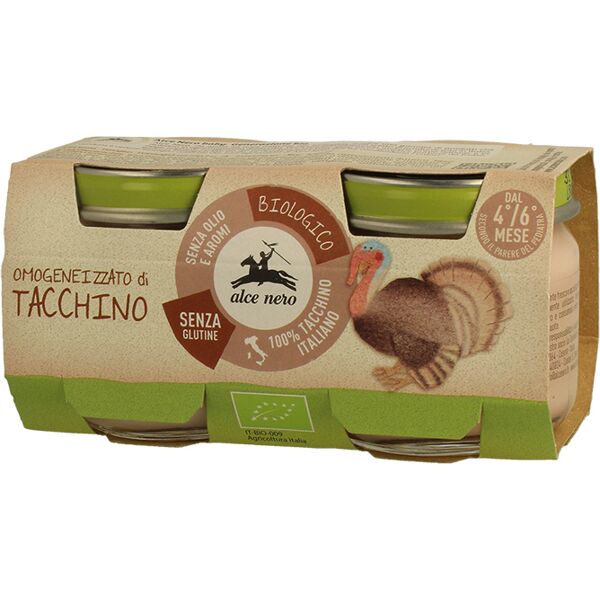 alce nero spa alce omo tacchino bio 2x80g