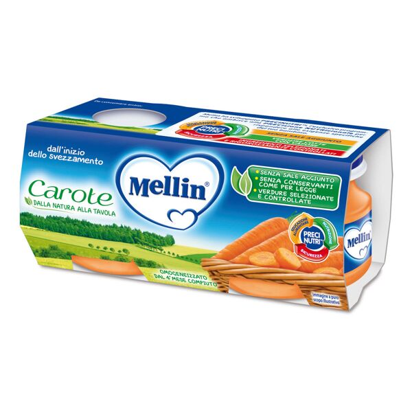 danone nutricia spa soc.ben. omogeneizzato mellin carote 2x80g