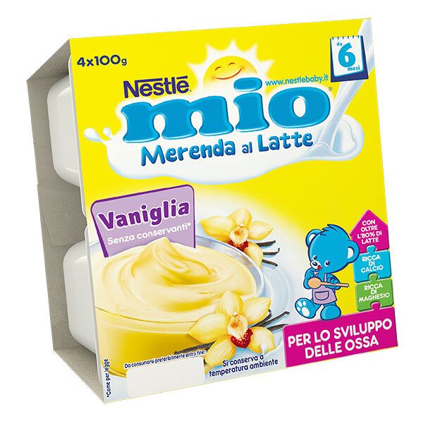 nestle' italiana spa mio merenda al latte vaniglia 4x100g