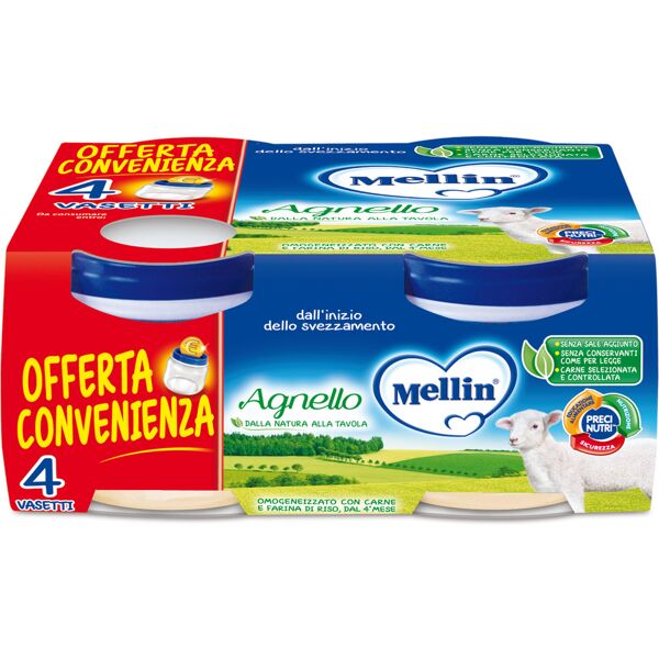 danone nutricia spa soc.ben. omogeneizzato mellin agnello 4x 80g