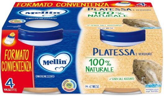 danone nutricia spa soc.ben. mellin omogeneizzato platessa 4x80 g