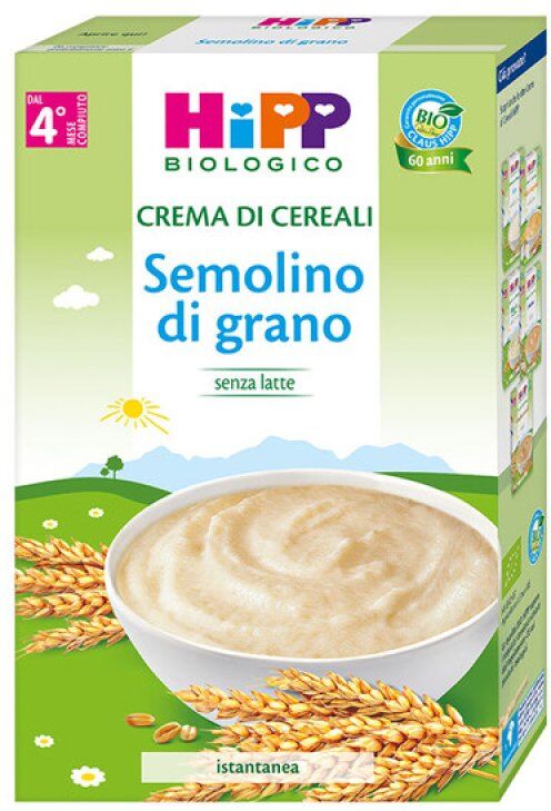 hipp italia srl crema cereali semolino di grano hipp bio 200g