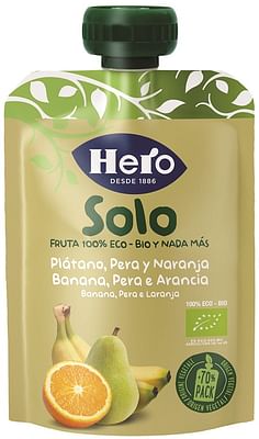 fater spa hero solo frutta frullata 100% bio banana pera arancia 100 g