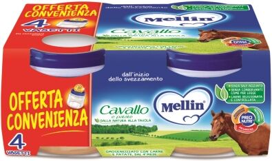 danone nutricia spa soc.ben. omogeneizzato mellin cavallo 4x 80g