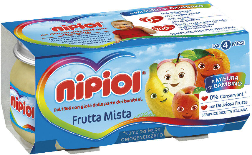 nipiol (heinz italia spa) omo nipiol frutta mista 2x 80g