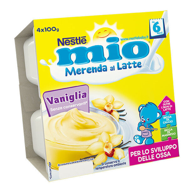nestle' italiana spa mio merenda al latte vaniglia 4x100g