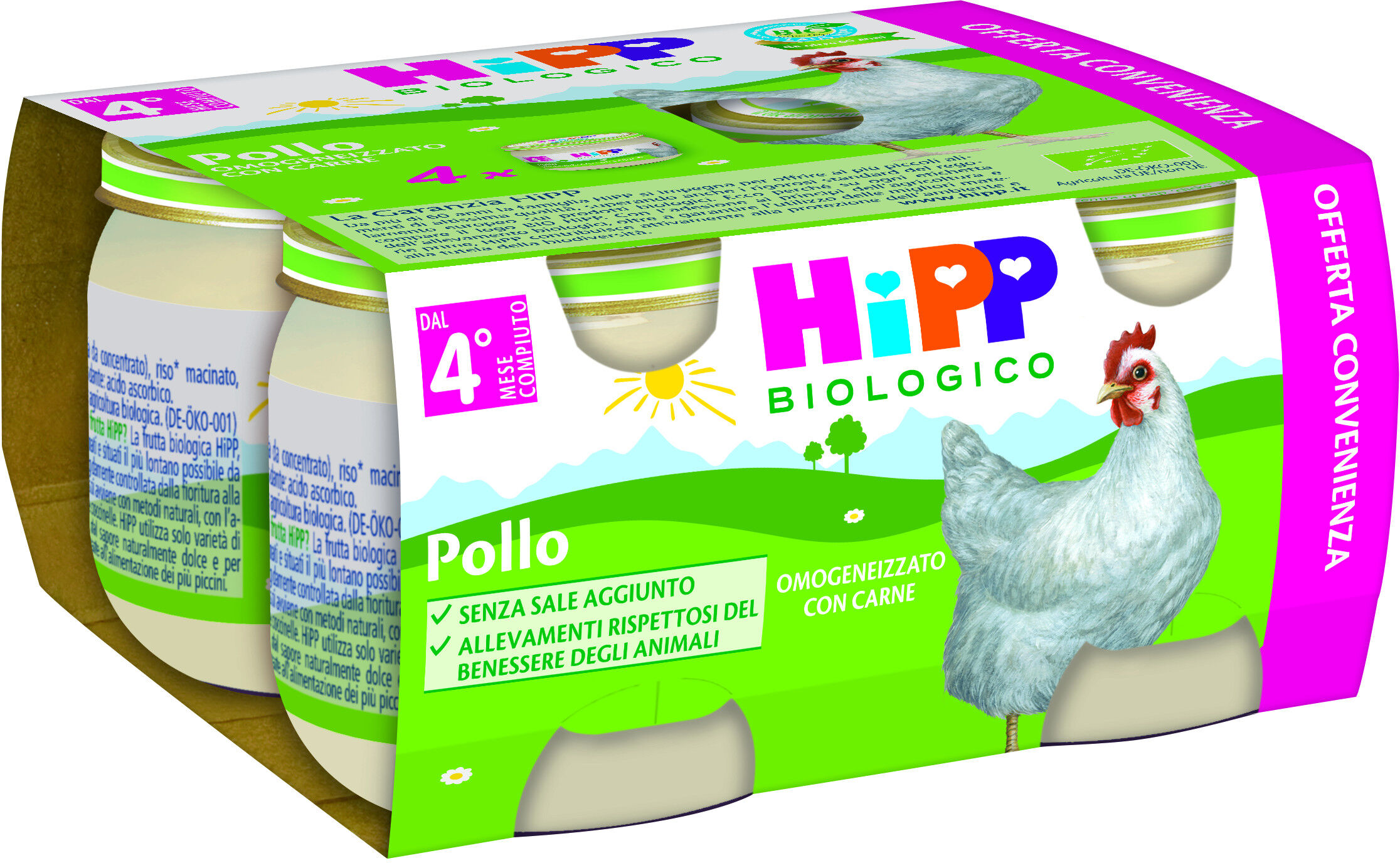 hipp italia srl omo hipp bio pollo 4x80g