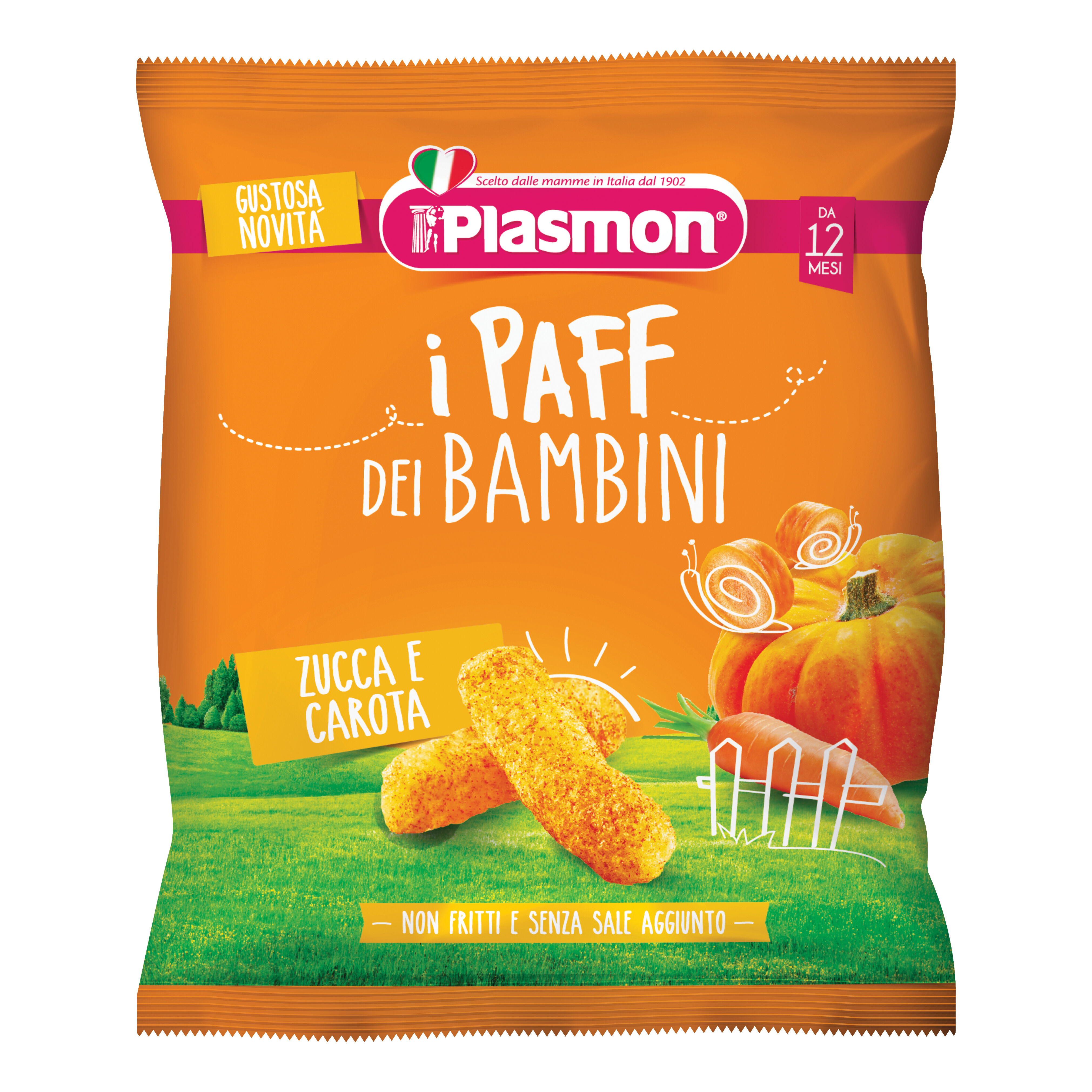 plasmon (heinz italia spa) plasmon paff snack zucca/car.