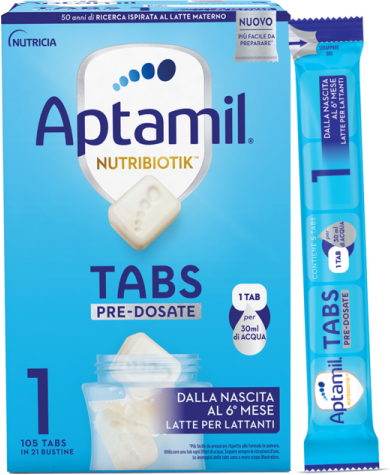 Danone Nutricia Spa Soc.Ben. Aptamil Nutribiotik 1 Tabs Pre-Dosate Latte Dalla Nascita 21 Tabs