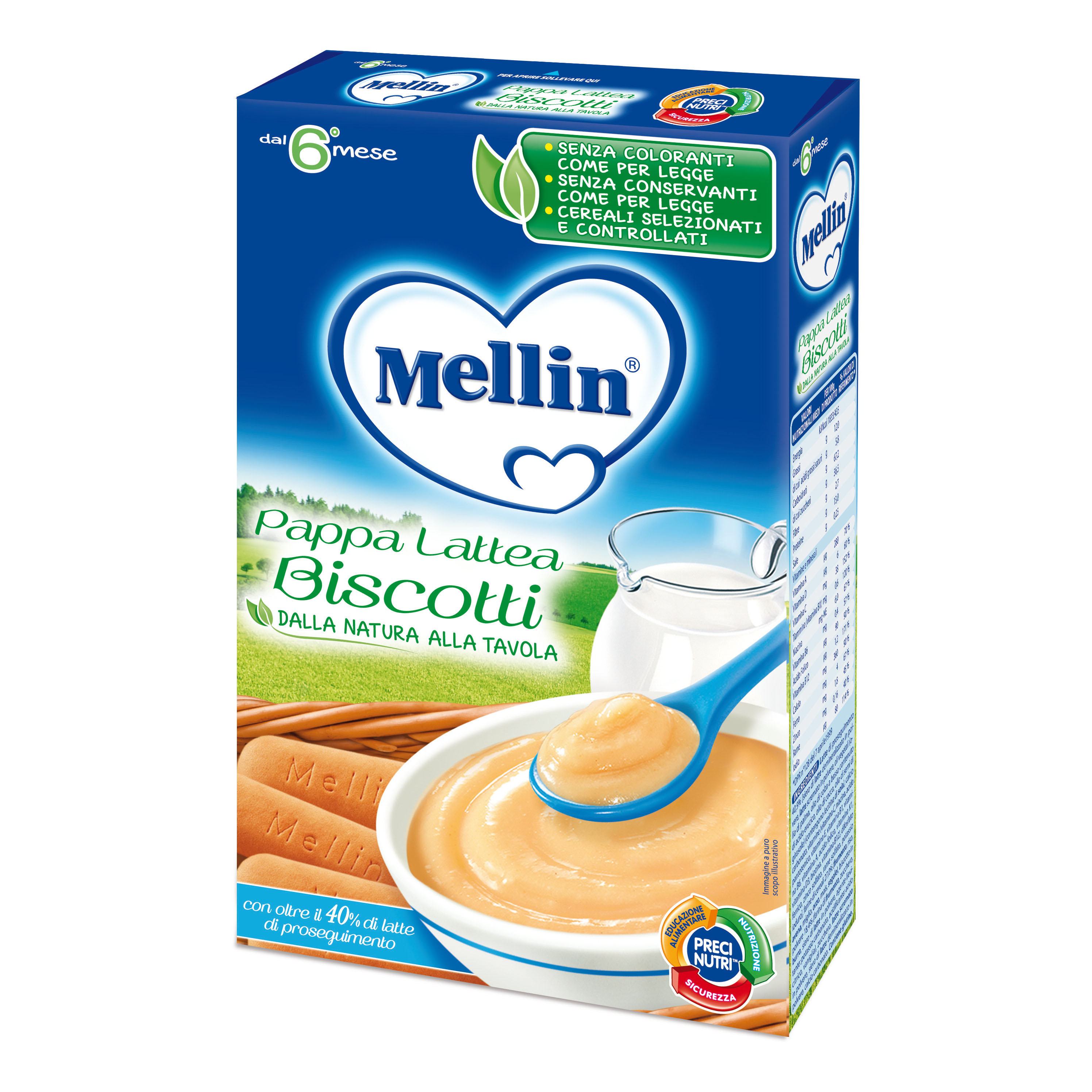 Danone Nutricia Spa Soc.Ben. Mellin Pappa Latte Biscotti 250g