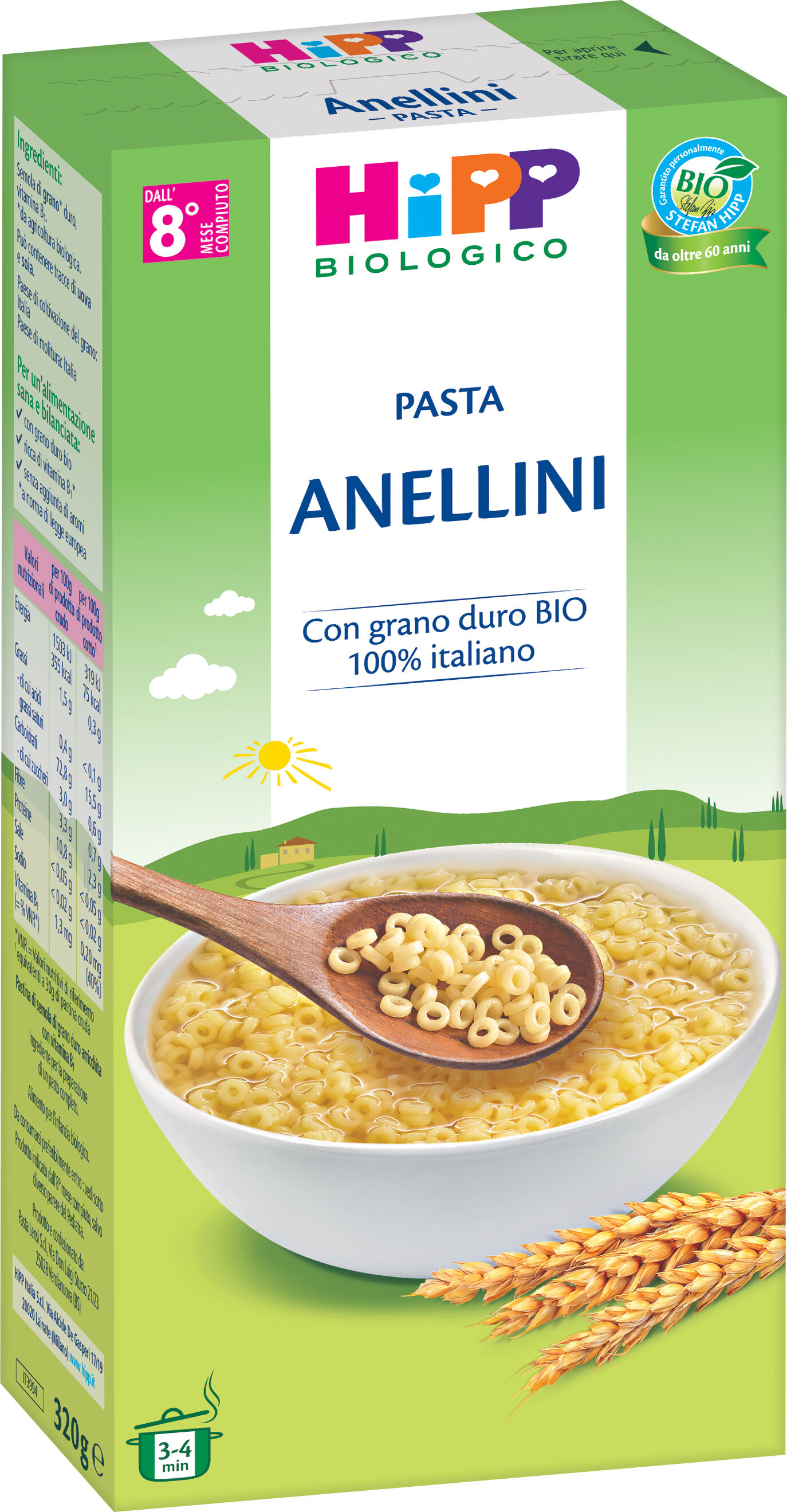 Hipp Italia Srl Hipp Pastina Anellini 320g