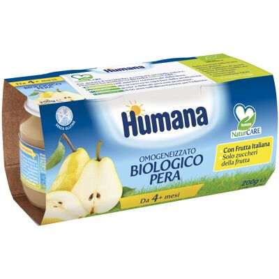 Humana Italia Omogeneizzato Biologico Pera - 2x100g Humana Italia Omogeneizzato Biologico Pera - 2x100g