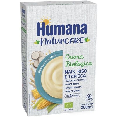 Humana Italia Cibo Biologico per Bambini - Crema di Riso, Mais e Tapioca - 200g Humana Italia Cibo Biologico per Bambini - Crema di Riso, Mais e Tapioca - 200g