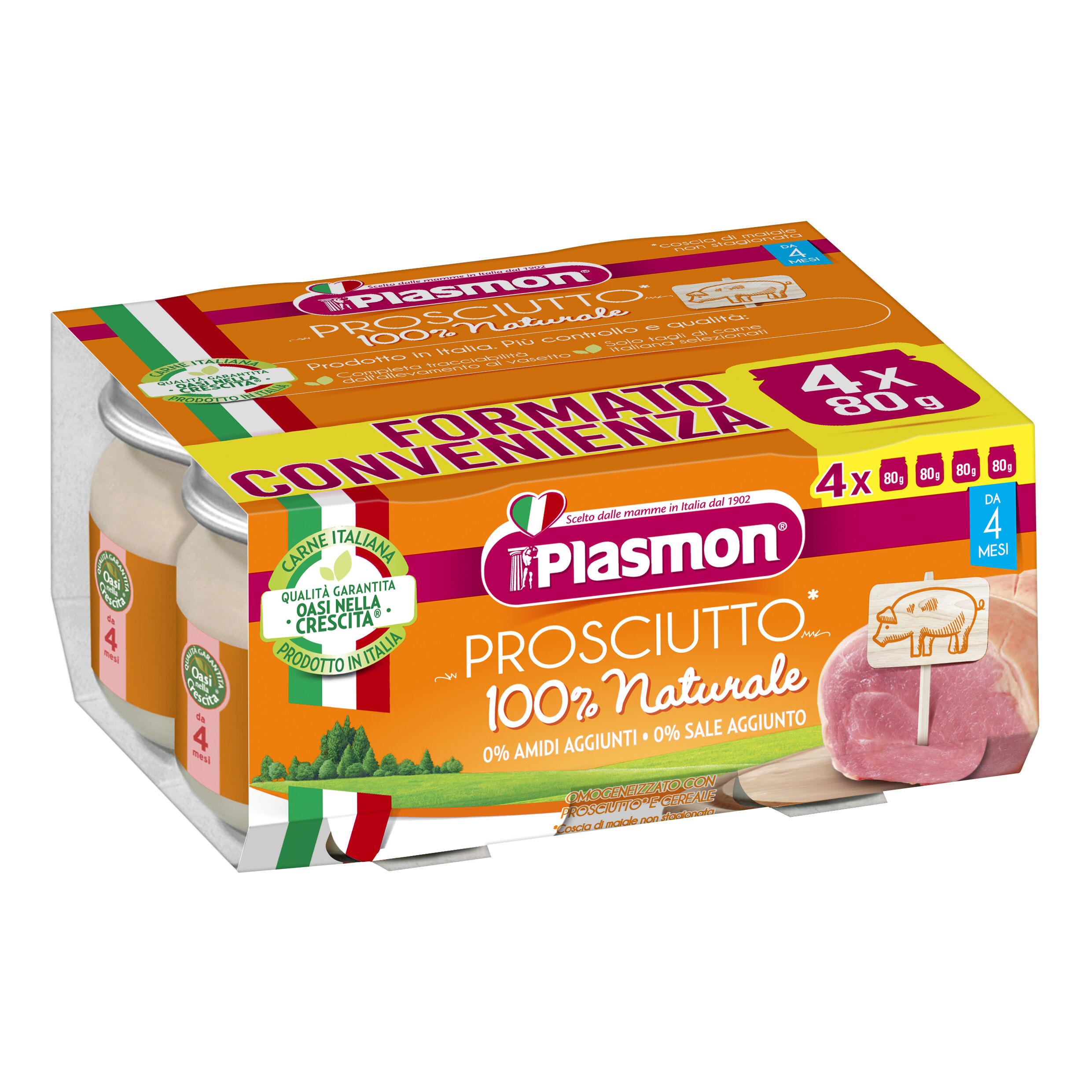 Plasmon (Heinz Italia Spa) Plasmon Omogeneizzato Prosciutto Cotto 4x80g