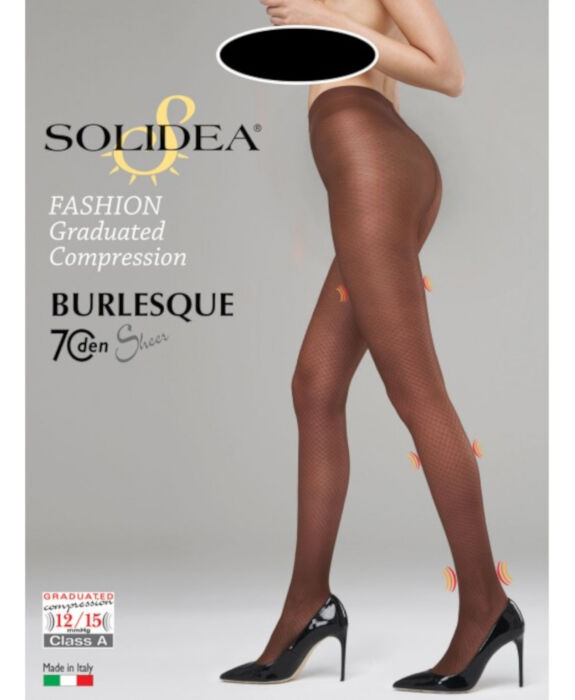 Solidea By Calzificio Pinelli Burlesque 70 Sheer Blu Navy 2 - M