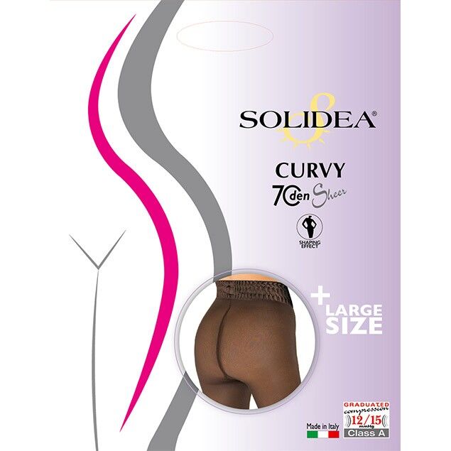 Solidea By Calzificio Pinelli Curvy 70 Sheer Nero 2 M - Xl