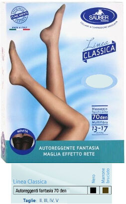 Desa Pharma Sauber Calza Autoreggente 70 Denari Maglia Microrete Neutrobeige 3 Linea Classica