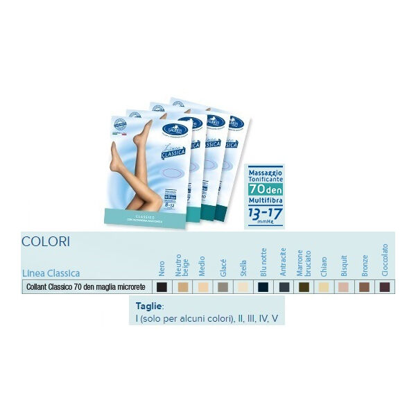 Desa Pharma Srl Sauber Collant 70 Denari Maglia Microrete Blu Notte 5 Lineaclassica