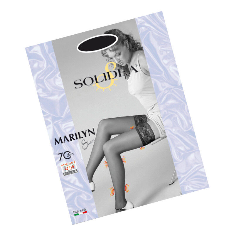 Solidea By Calzificio Pinelli Marilyn 70 Sheer Calza Autoreggente Nero 2 - M
