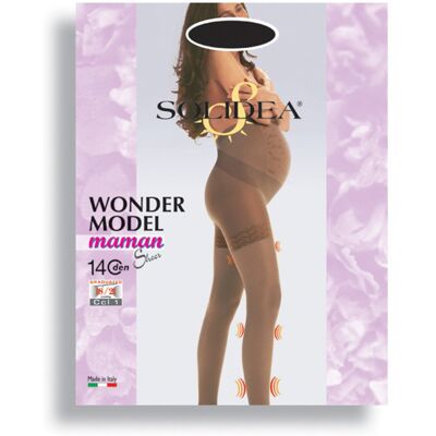 Solidea Wonder Model Maman 140 Opaque Collant Gestante Nero 3-Ml Solidea Wonder Model Maman 140 Opaque Collant Gestante Nero 3-Ml