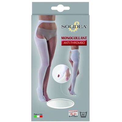 Solidea Anti Trombo Class 1 Mono Collant Compressivo Colore Bianco Taglia M Solidea Anti Trombo Class 1 Mono Collant Compressivo Colore Bianco Taglia M