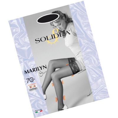 Solidea Marilyn 70 Sheer Calze Autoreggenti Nero 3-Ml Solidea Marilyn 70 Sheer Calze Autoreggenti Nero 3-Ml