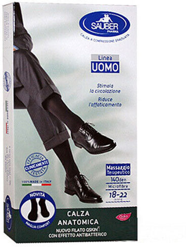 Desa Pharma Srl Sauber Calza Uomo Q Skin 140 Denari Colore Nero Taglia G