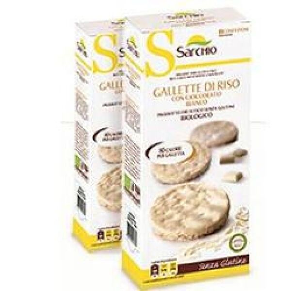 sarchio spa gallette riso cioccolato bianco 100 g