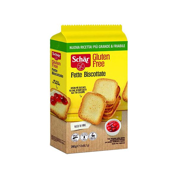 dr.schar spa schar fette biscottate 3 porzioni da 86,7 g