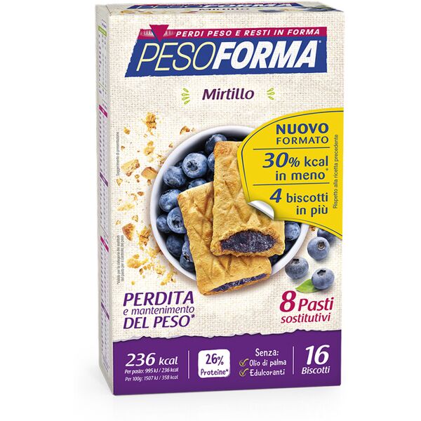 nutrition & sante' italia spa pesoforma biscotti mirtilli 8 pasti 16 biscotti