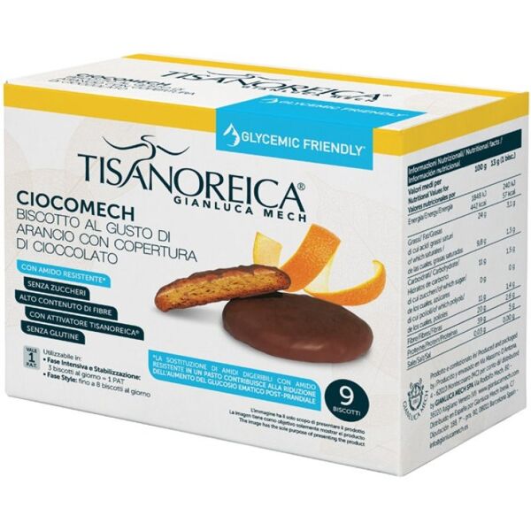 gianluca mech spa ciocomech biscotto arancio glycemic friendly tisanoreica 9 biscotti