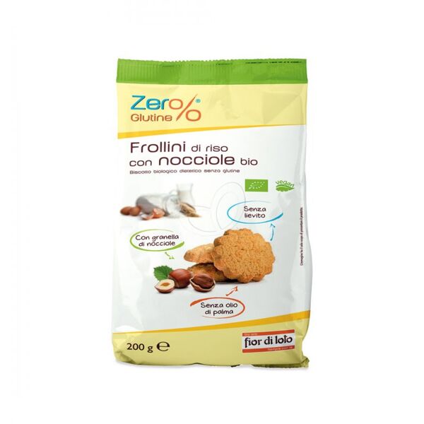 biotobio srl fior di loto zero% glutine frollini di riso con nocciole bio 200g