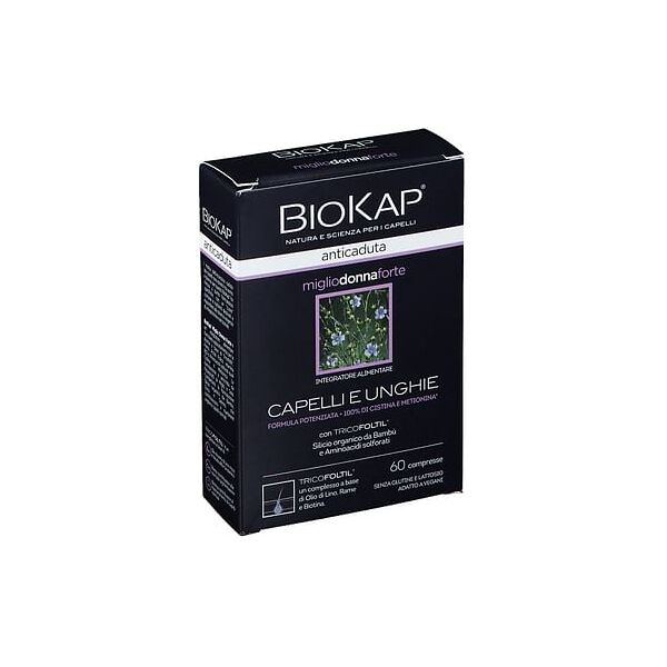 bios line spa biokap anticaduta miglio donna forte con tricofoltil 60 compresse