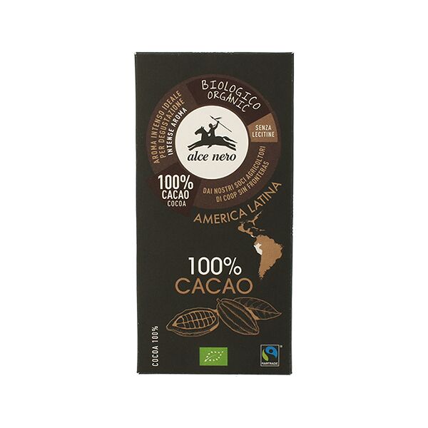 alce nero spa alce tavoletta cacao 100% extra fondente