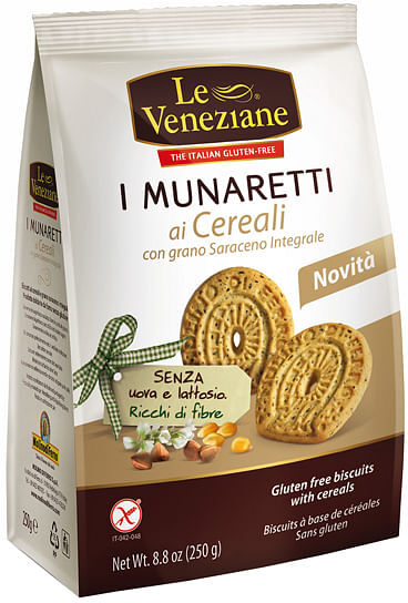 molino di ferro spa le veneziane munaretti biscotti cereali grano saraceno integrale 250 g