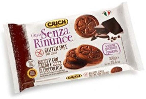 rarifarm gusto senza rinunce biscotti cacao e gocce di cioccolato 300 g