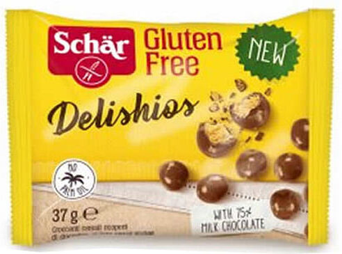 schar delishios cereali ricoperti con cioccolato al latte 37 g