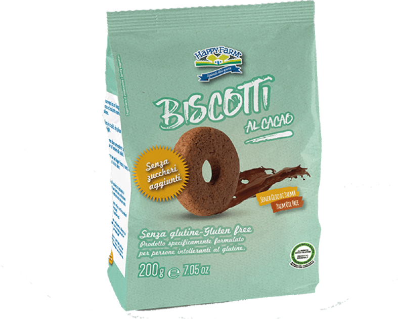 happy farm co. srl biscotti al cacao senza zucchero happy farm® 200g