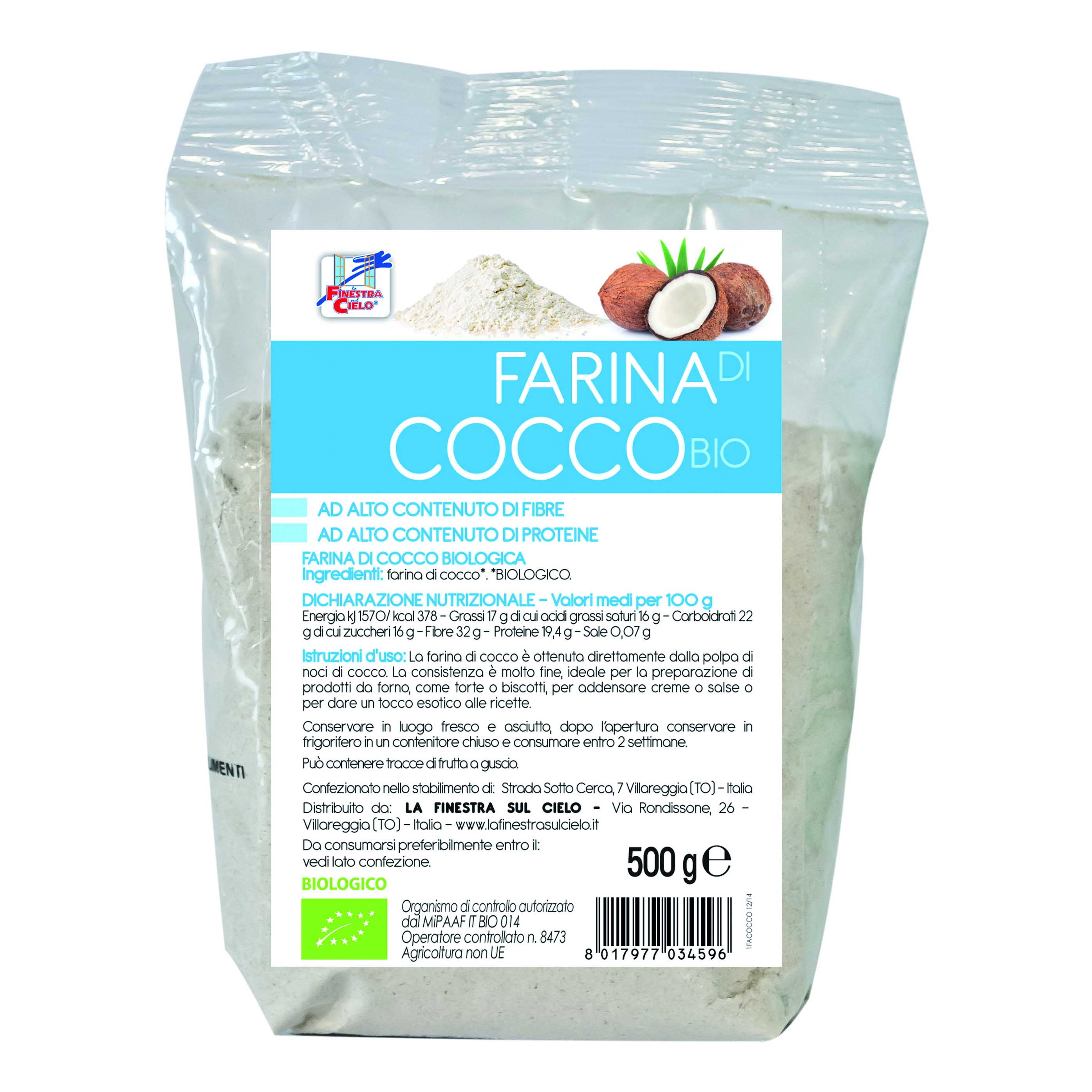 biotobio srl farina di cocco 500g