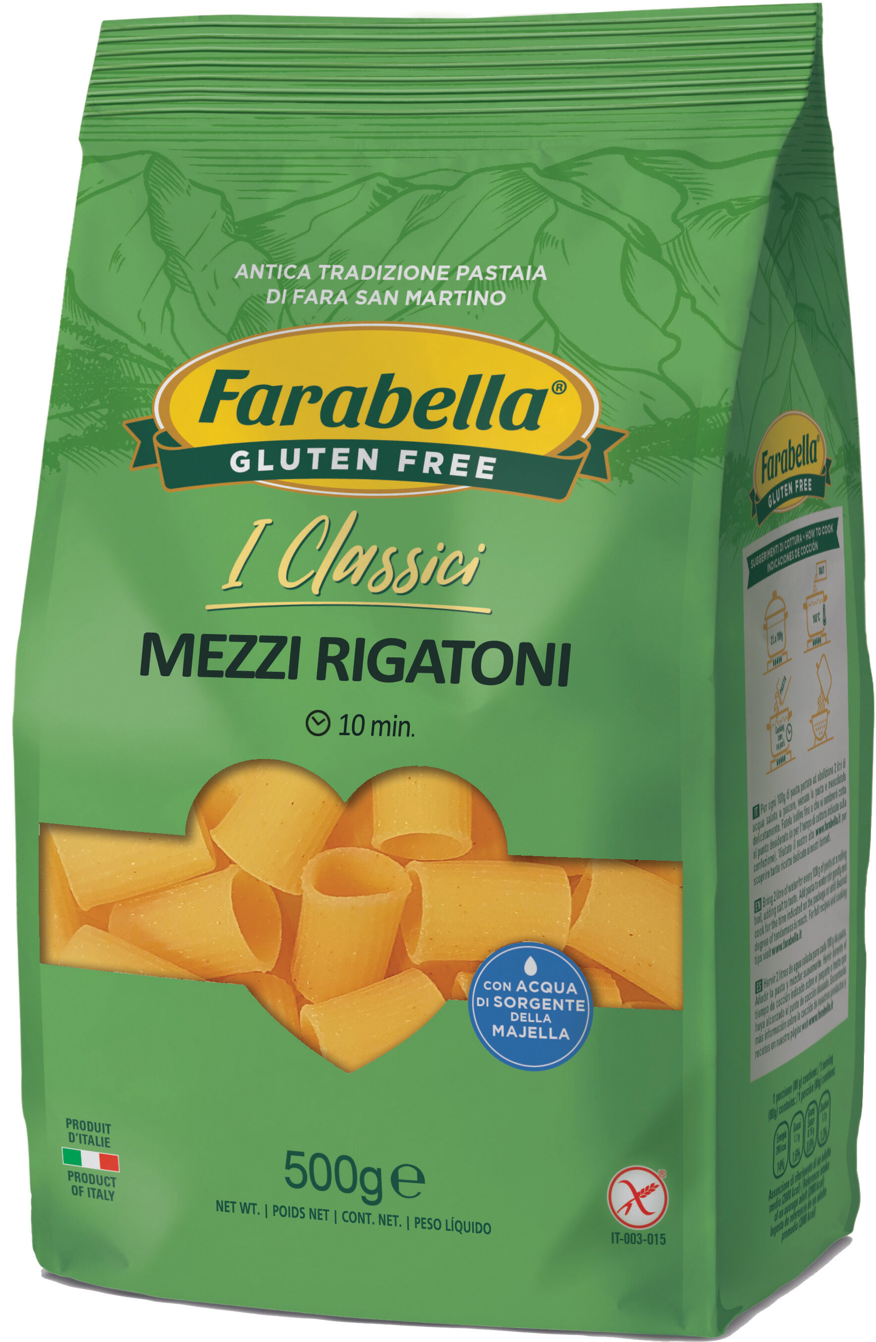 bioalimenta srl farabella pasta m/rigatoni500g