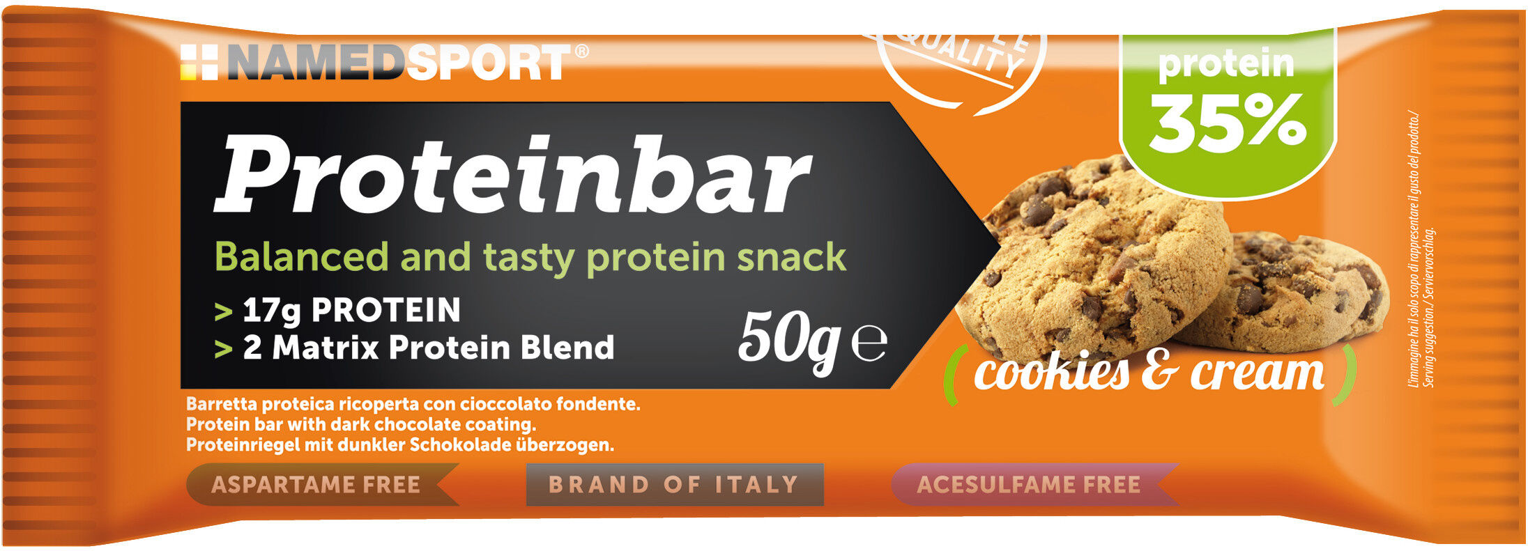 namedsport srl proteinbar cookies - cream 50g