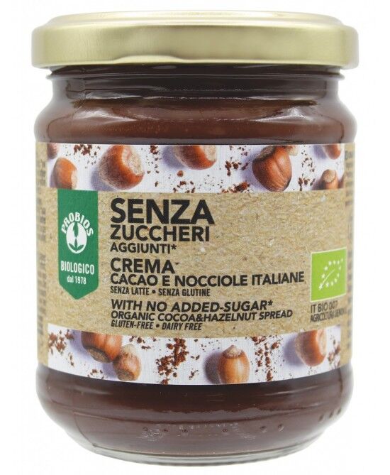 Probios Spa Societa  Benefit Crema Spalmabile Cacao/nocciole Senza Zuccheri Aggiunti 200g