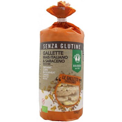 Gallette di Mais e Grano Saraceno Biologiche Probios - Senza Glutine, 100g Gallette di Mais e Grano Saraceno Biologiche Probios - Senza Glutine, 100g