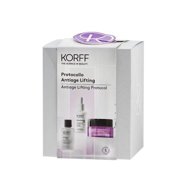 korff cofanetto lifting soluzione esfoliante 30ml + siero 30ml + crema viso gel 50ml