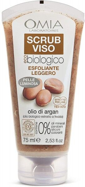 antica farmacia orlandi omia scrub viso esfoliante leggero 75ml.olio di argan