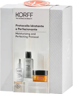 Korff Cofanetto Idratante Perfezionante Soluzione Esfoliante 100ml + Siero Viso 30ml + Crema Viso 50ml