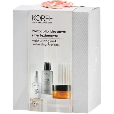 Set Regalo Idratante e Perfezionante Korff - Esfoliante, Siero, Crema Set Regalo Idratante e Perfezionante Korff - Esfoliante, Siero, Crema