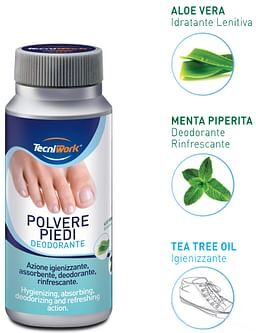 tecniwork spa tecniwork polvere deodorante per i piedi flacone 75 g